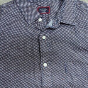 Untuckit Shirt XL Blue 100% Linen Cadalso Short Sleeve